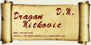 Dragan Mitković vizit kartica